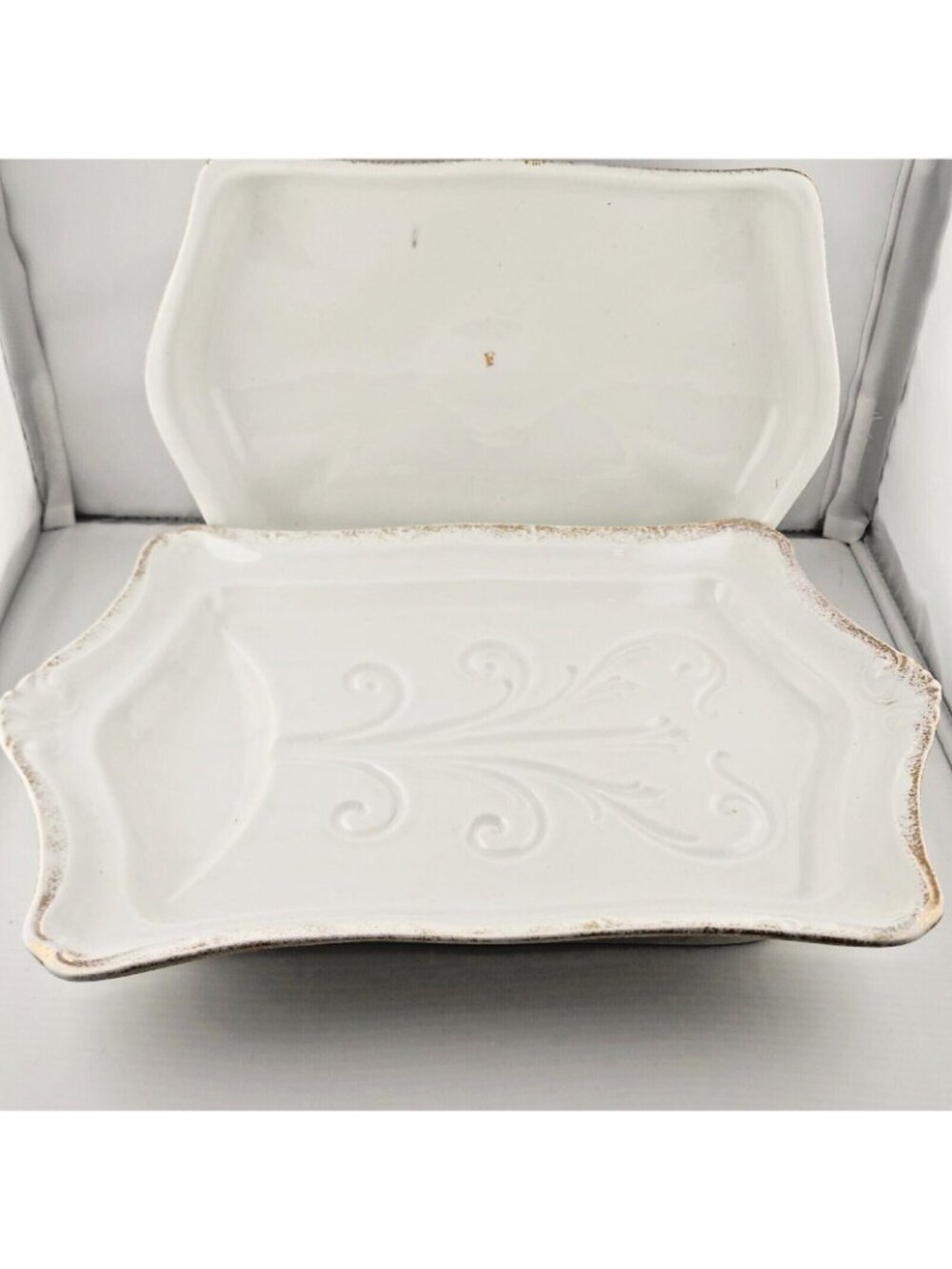 1920s Floral Porcelain Covered Meat Dish Antique Franz Anton Mehlem Bonn German - Picture 4 of 16